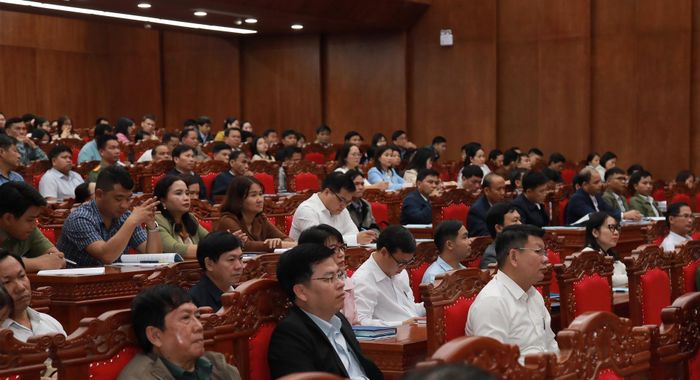 Các thành viên Ban Chỉ đạo 35 tham dự hội nghị tập huấn. Ảnh: ĐẮC MẠNH