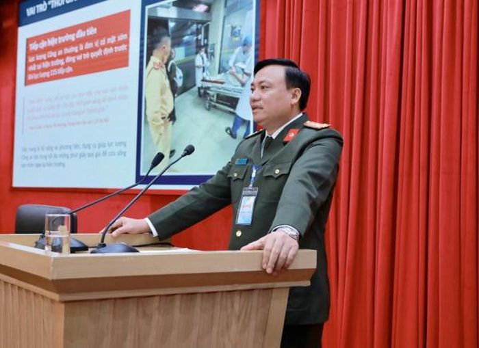 Đại tá Nguyễn Tiến Đạt, Phó Giám đốc Công an TP Hà Nội đề xuất đưa nội dung cấp cứu ngoại viện vào giảng dạy bắt buộc tại các học viện, trường CAND.