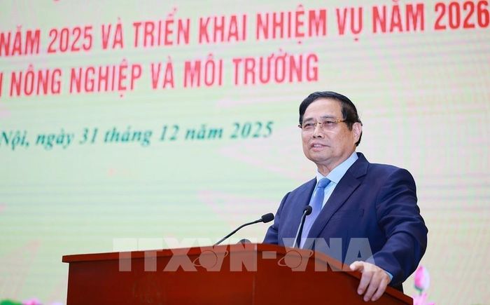 Thủ tướng Phạm Minh Chính phát biểu chỉ đạo hội nghị. Ảnh: Dương Giang-TTXVN 
