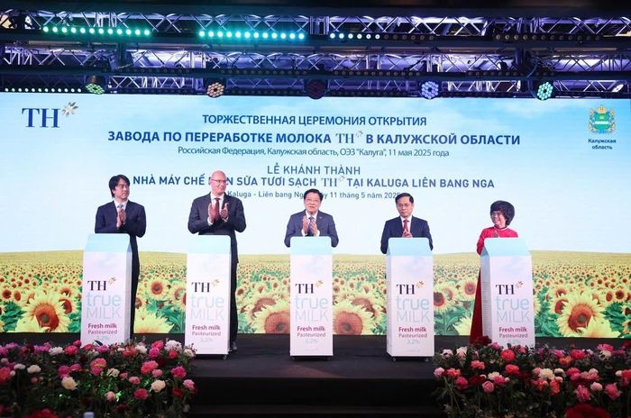 Lễ Khánh thành Nhà máy chế biến sữa tươi sạch TH tại Kaluga, Liên bang Nga. Ảnh: TH