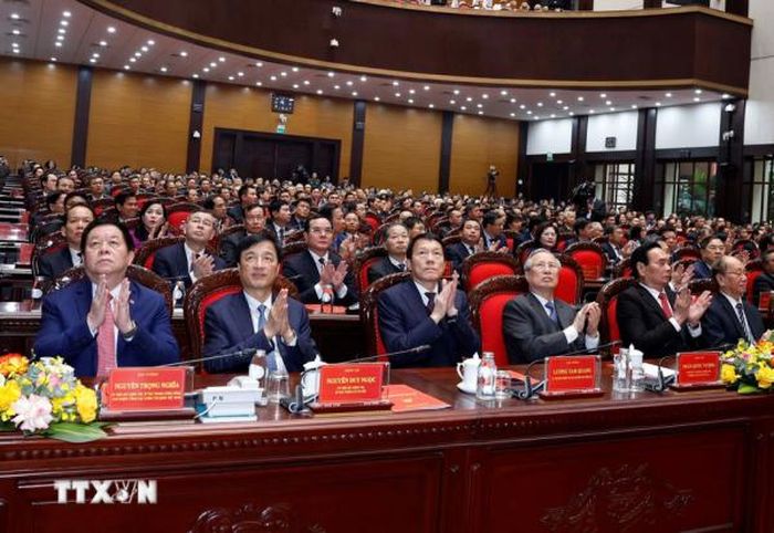 Các đại biểu tham dự lễ kỷ niệm (Ảnh TTXVN).