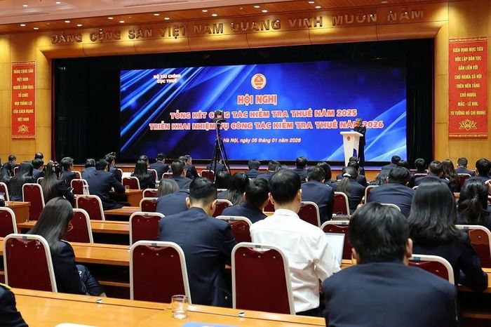 Toàn cảnh Hội nghị tổng kết công tác kiểm tra thuế năm 2025. Ảnh: Phương Thảo