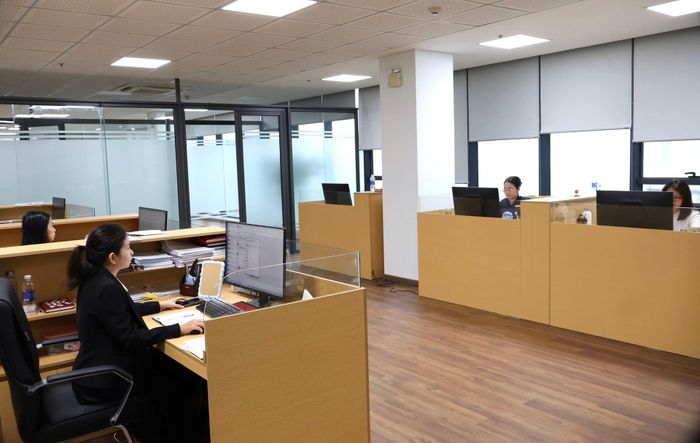 Văn phòng của Cơ quan điều hành Trung tâm tài chính quốc tế Việt Nam tại thành phố Đà Nẵng tại tầng 5, tòa nhà ICT 1, Khu công viên phần mềm Đà Nẵng số 2. Ảnh: MAI QUẾ