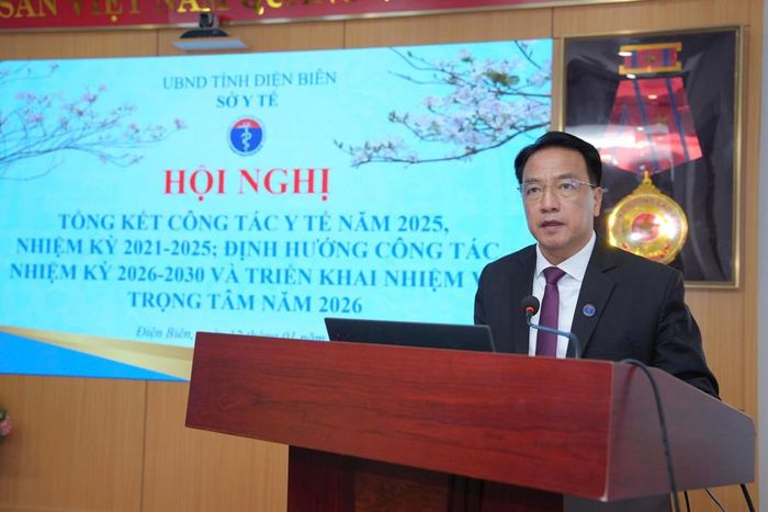  Ông Phạm Giang Nam - Giám đốc Sở Y tế Điện Biên phát biểu khai mạc. 