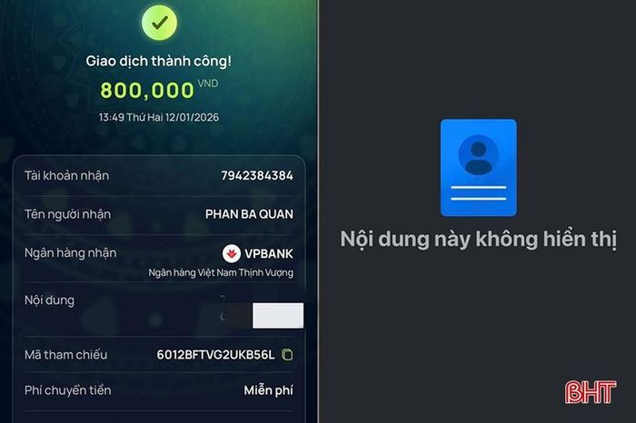 Sau khi chuyển khoản thành công tiền vé, nhiều người dân đã bị chặn tài khoản mạng xã hội.