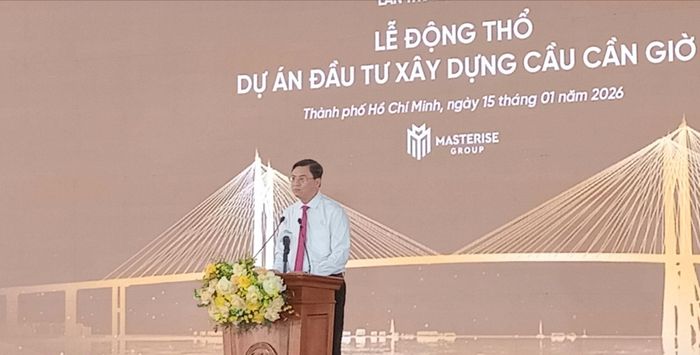  Phó Chủ tịch UBND TPHCM Nguyễn Công Vinh phát biểu tại buổi lễ. Ảnh: MINH HẢI 