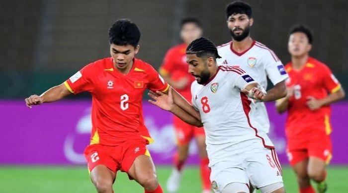  U23 UAE hoàn toàn đuối sức khi đối đầu với U23 Việt Nam. 