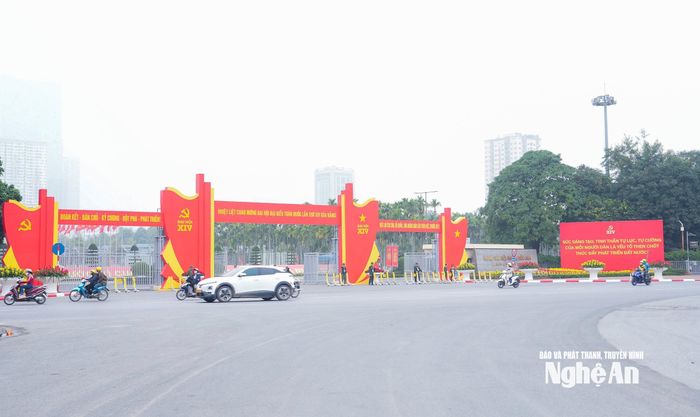Trung tâm Hội nghị Quốc gia, nơi diễn ra Đại hội đại biểu toàn quốc lần thứ XIV của Đảng. Ảnh: Phạm Bằng