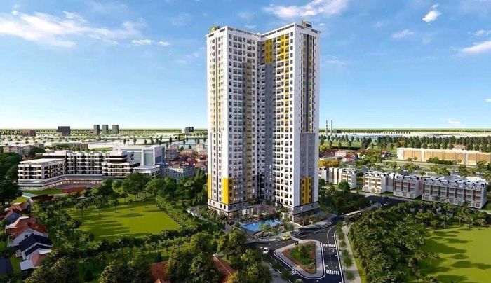 Tòa nhà chung cư do Tập đoàn BCONS làm chủ đầu tư. (Ảnh: Dương Chí Tưởng/TTXVN)