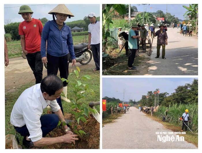 Người dân trồng cây, làm hàng rào xanh dọc các trục đường. Ảnh: CSCC