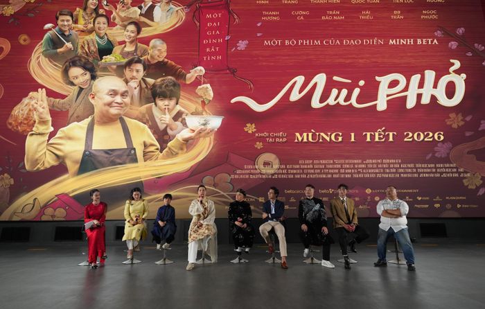 Quang cảnh buổi ra mắt phim "Mùi phở" tại Hà Nội.