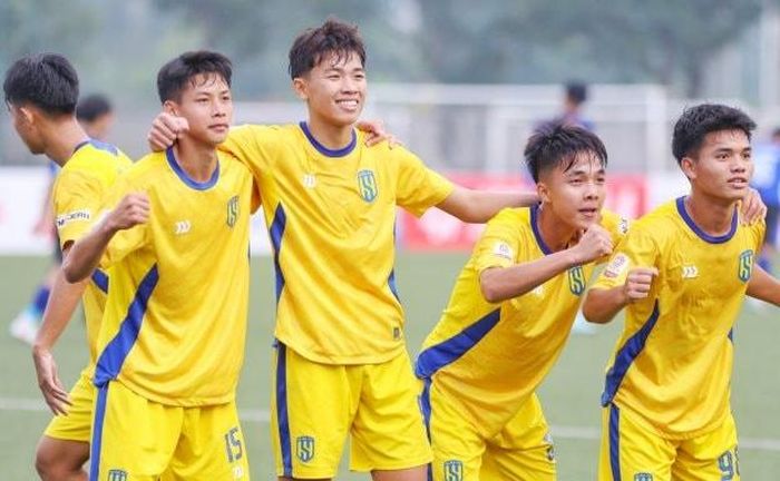 Hành trình đầy thuyết phục của U19 SLNA tại vòng bảng. Ảnh: Đức Anh