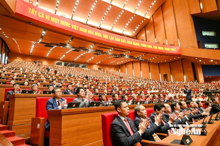 Các đại biểu dự Đại hội XIV của Đảng: Ảnh: Phạm Bằng