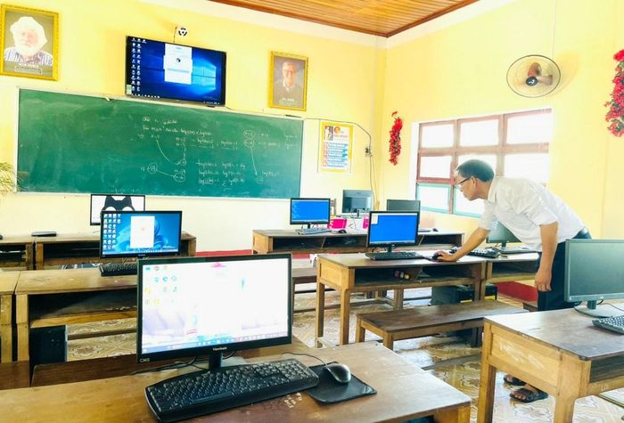 Cơ sở vật chất được quan tâm đầu tư tại các cơ sở giáo dục. Ảnh: T.S