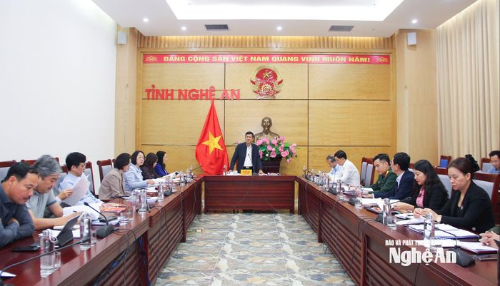 Ban Tổ chức Chương trình “Nghĩa tình dòng Lam – Xuân Bính Ngọ 2026” tổ chức cuộc họp nhằm thống nhất một số nội dung, nhiệm vụ theo thẩm quyền để triển khai chương trình. Ảnh: Mai Hoa