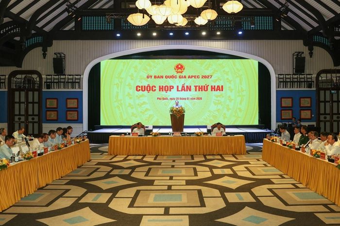 Cùng dự cuộc họp có Phó Thủ tướng Chính phủ Bùi Thanh Sơn, Chủ tịch Ủy ban Quốc gia APEC 2027; lãnh đạo các ban, bộ, ngành, cơ quan Trung ương và tỉnh An Giang; lãnh đạo một số doanh nghiệp liên quan.