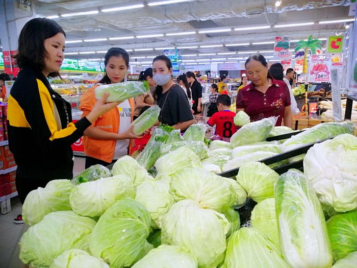 Nông sản Nghệ An được lên kệ tại siêu thị. Ảnh: Quang An