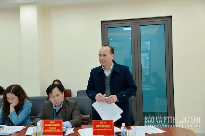 Lãnh đạo Ban Tổ chức Tỉnh ủy phát biểu tại buổi làm việc