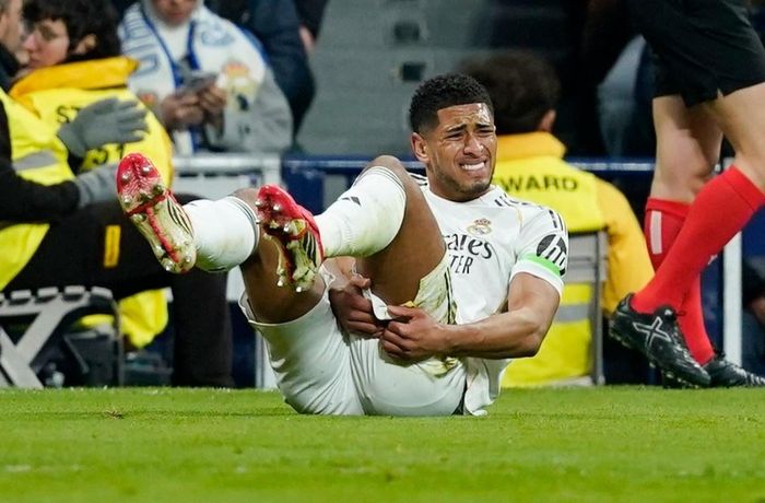  Bellingham chấn thương ở trận gặp Vallecano. Ảnh: Reuters. 