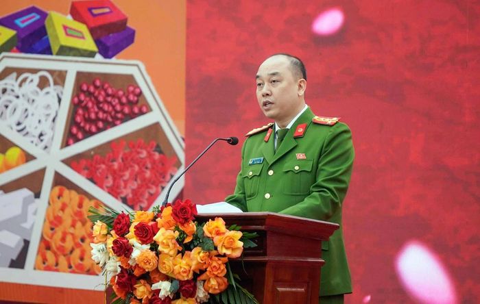 Đại tá Nguyễn Đức Long, Phó Giám đốc Công an TP Hà Nội phát biểu tại chương trình.