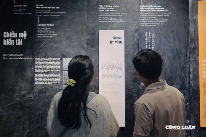 Trưng bày được thiết kế từ chất liệu giấy và đá.