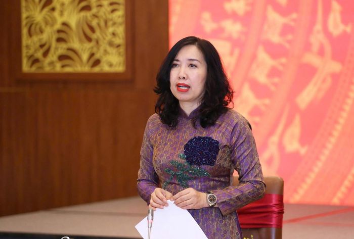  Thứ trưởng Bộ Ngoại giao Lê Thị Thu Hằng phát biểu. 