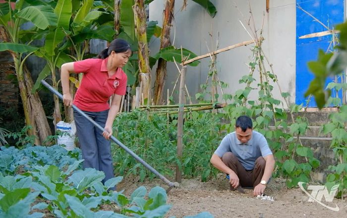 Các thành viên trong gia đình cụ Thủy đều hòa thuận, đoàn kết với nhau.