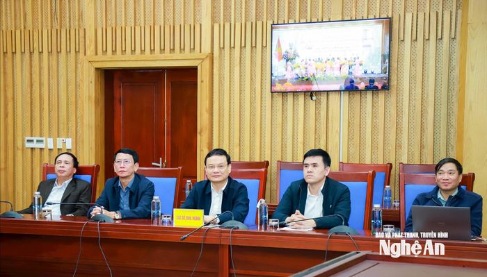 Các đại biểu dự Lễ phát động tại điểm cầu UBND tỉnh Nghệ An. Ảnh: Thành Duy