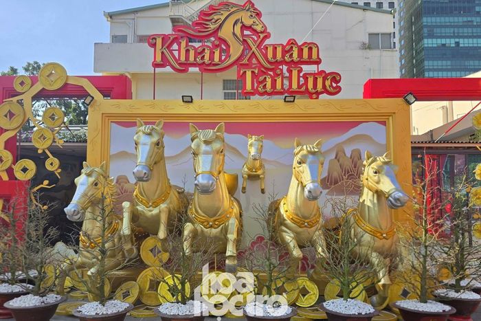 Gia đình ngựa cùng "phát tài" Tết Bính Ngọ.