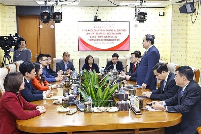 Chủ tịch Quốc hội Trần Thanh Mẫn phát biểu. Ảnh: TTXVN