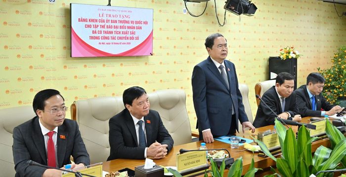 Chủ tịch Quốc hội Trần Thanh Mẫn phát biểu. Ảnh: Quang Khánh