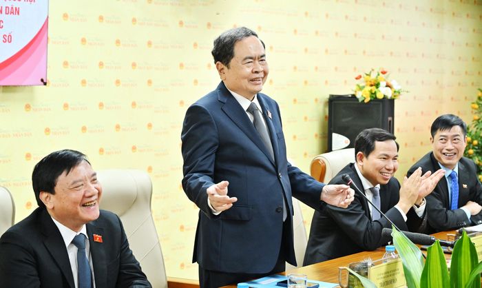 Chủ tịch Quốc hội Trần Thanh Mẫn phát biểu. Ảnh: Quang Khánh