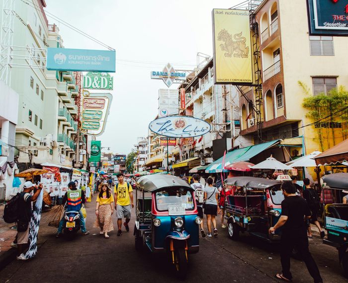 Đường Khaosan, Thái Lan. Ảnh: Unsplash