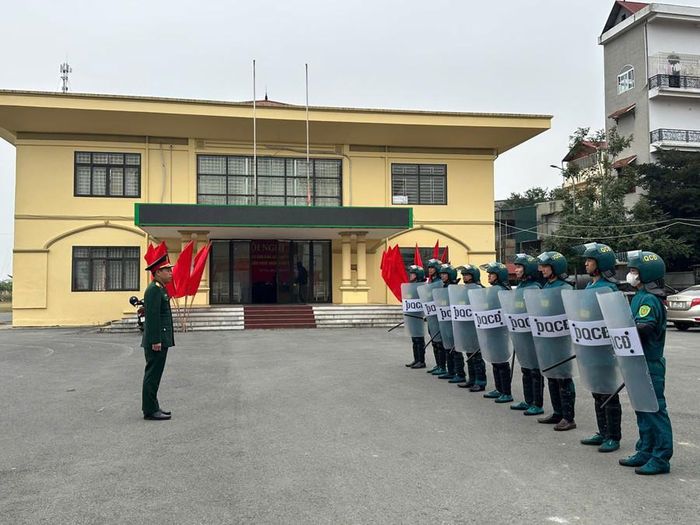 Ban CHQS xã Thổ Tang bảo đảm an ninh trật tự trước, trong và sau Tết Nguyên đán.