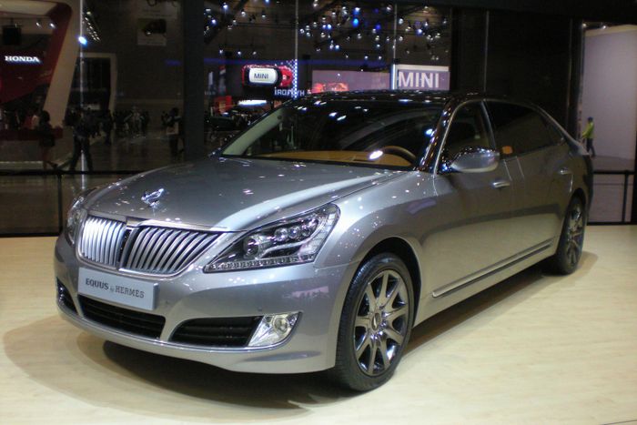Ra mắt vào năm 1999, Hyundai Equus là mẫu sedan cỡ lớn đến từ Hàn Quốc. Trong tiếng Latin, "Equus" có nghĩa là "con ngựa". Tuy nhiên, dòng xe này đã dừng sản xuất từ năm 2016 và được thay thế bởi Genesis G90.