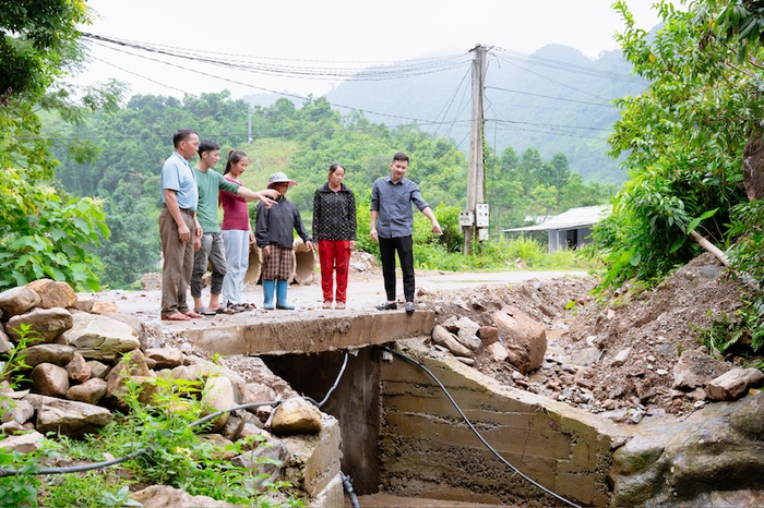 Công trình cầu và đường ở thôn Lũng Khỏe B, xã Thuận Hòa. Ảnh: Trung tâm Nghiên cứu Sáng kiến và Phát triển cộng đồng