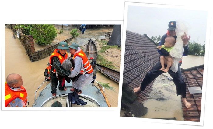 Cán bộ, chiến sĩ Bộ CHQS tỉnh Đắk Lắk tiếp cận những vị trí bị cô lập, kịp thời cứu người dân trong trận lũ lịch sử tháng 11-2025. Ảnh: HÒA HÙNG
