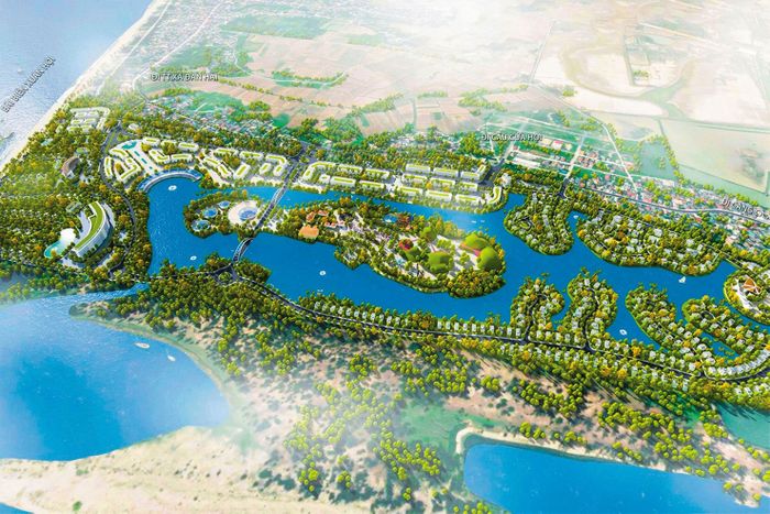 Phối cảnh dự án Khu du lịch sinh thái biển Xuân Hội được khởi công cuối năm 2025.