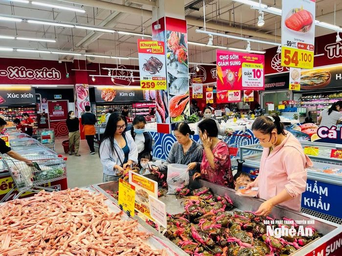 Nhiều siêu thị, trung tâm thương mại đã mở cửa trở lại phục vụ nhu cầu mua sắm của người dân. Ảnh: T.P