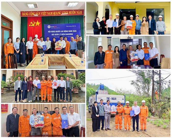 Công đoàn Công ty Điện lực Quảng Trị động viên người lao động trực Tết Nguyên đán