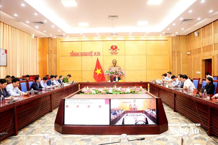 Quang cảnh điểm cầu Nghệ An. Ảnh: TL