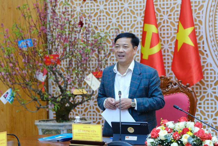 Phó Chủ tịch Thường trực UBND tỉnh Lâm Đồng Lê Trọng Yên kết luận buổi làm việc