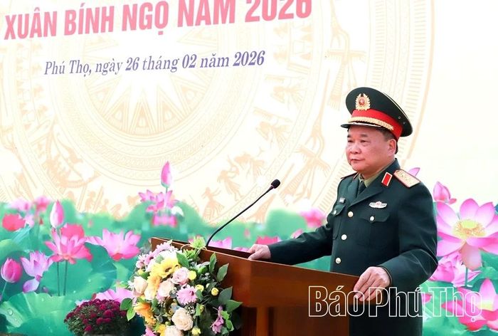 Thượng tướng Hoàng Xuân Chiến - Ủy viên Thường vụ Quân ủy Trung ương, Thứ trưởng Bộ Quốc phòng phát biểu chỉ đạo tại Lễ phát động.