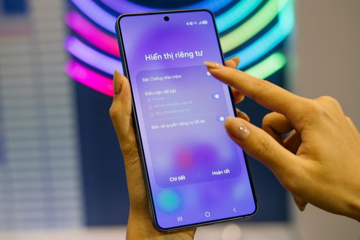  Giao diện cài đặt tính năng Privacy Display. Ảnh: Phương Lâm. 