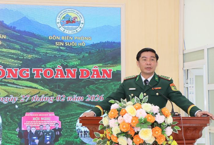 Đại tá Nguyễn Ngọc Ánh – Phó Chỉ huy trưởng kiêm Tham mưu trưởng Ban Chỉ huy BĐBP tỉnh phát biểu chỉ đạo.
