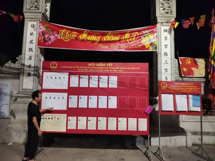 Việc hoàn thành niêm yết danh sách người ứng cử là bước quan trọng trong quy trình bầu cử. Ảnh: Nguyễn Hằng