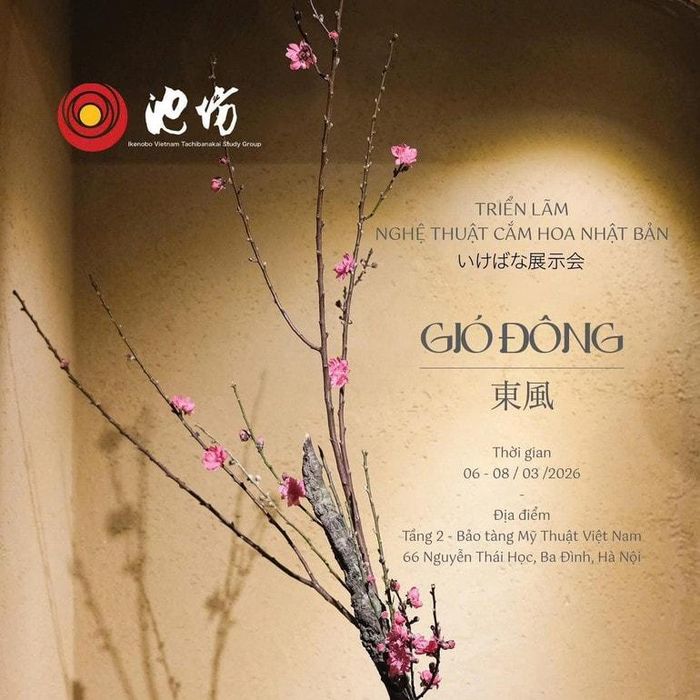 Triển lãm nghệ thuật hoa đạo "Gió Đông" sẽ diễn ra từ ngày 6 - 8/3 tại Bảo tàng Mỹ thuật Việt Nam.