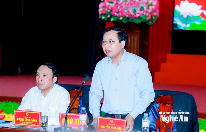 Đồng chí Nguyễn Như Khôi - Ủy viên Ban Chấp hành Đảng bộ tỉnh, Phó Chủ tịch HĐND tỉnh, Trưởng đoàn Kiểm tra số 11 phát biểu kết luận. Ảnh: Thành Duy