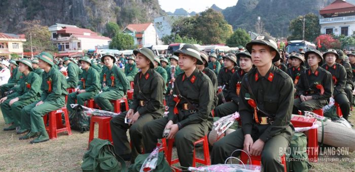 Các tân binh tại buổi lễ