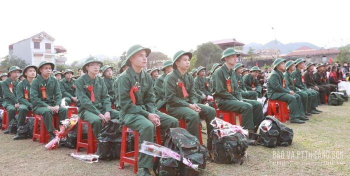 Các tân binh tại buổi lễ